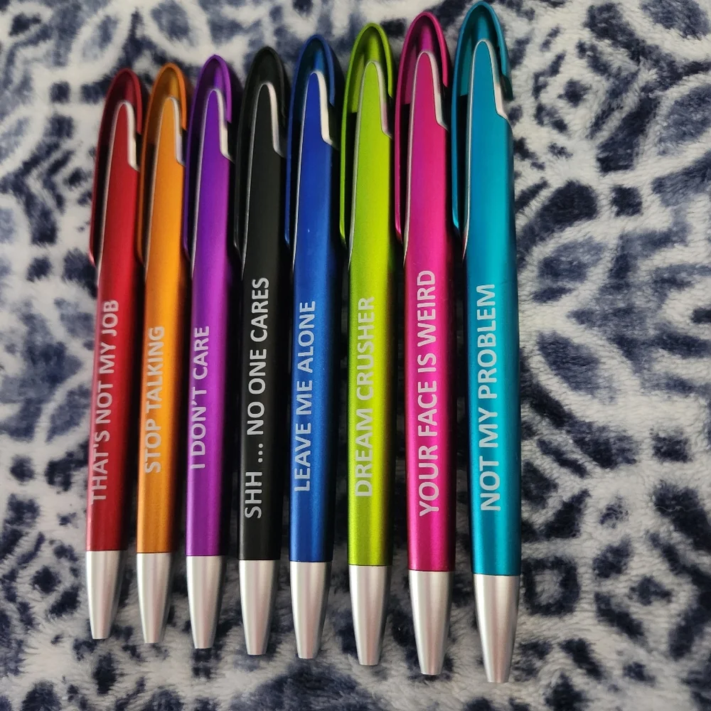 8pk Negative quote pens